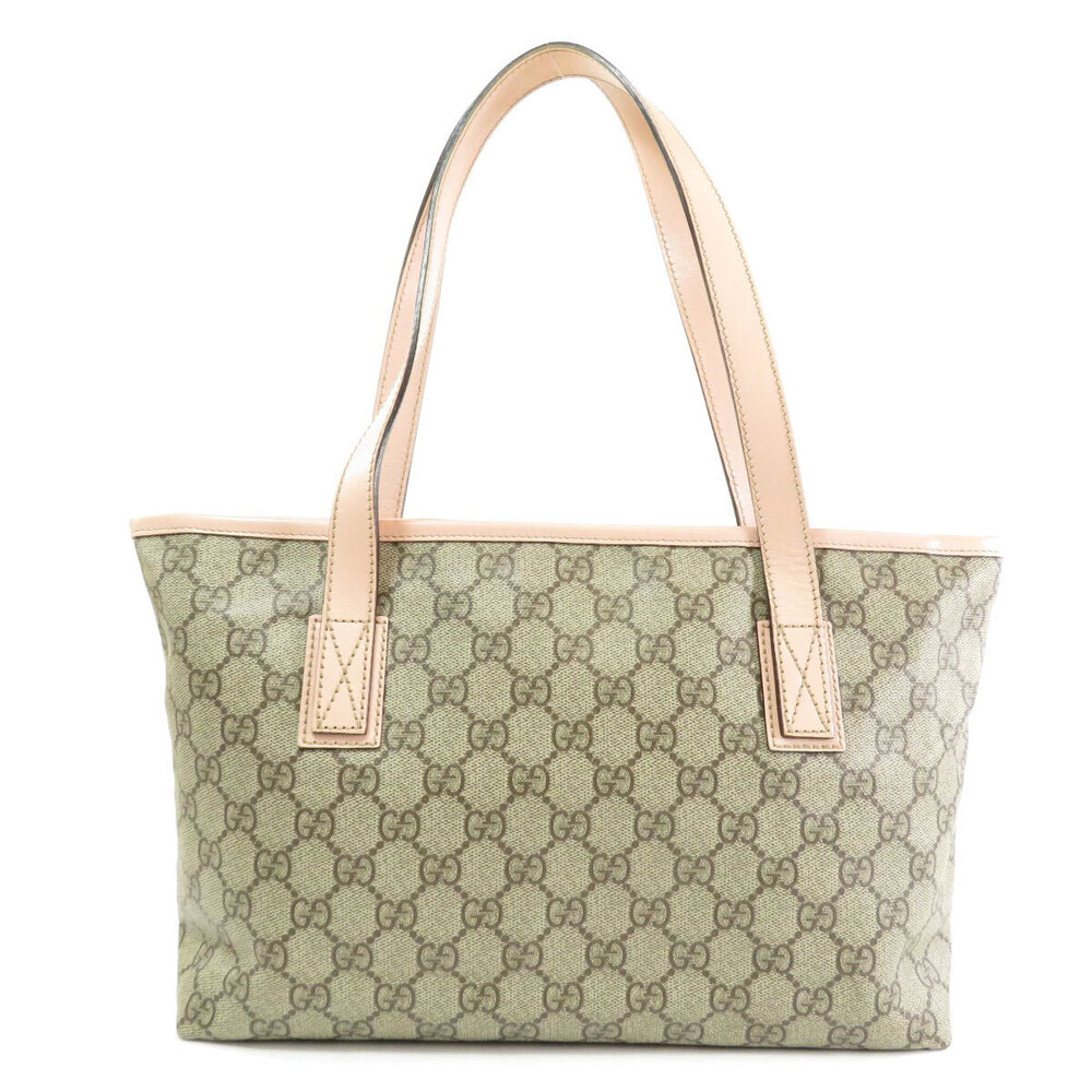 Gucci canvas tote canvas leather beige pink bag Supreme GG